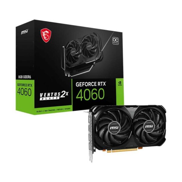 gaming graficka karta msi rtx 4060 ventus 2x 8gb crna