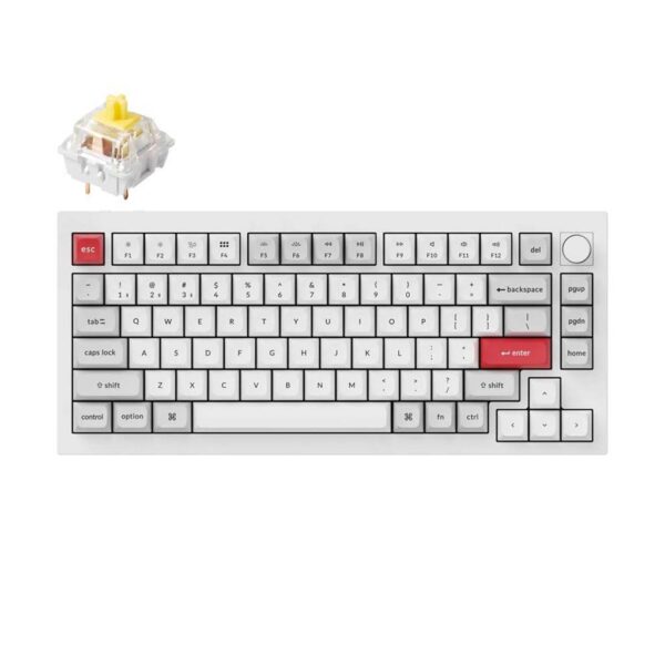 tastatura keychron q1 pro aluminium hs rgb led 75% banana switch