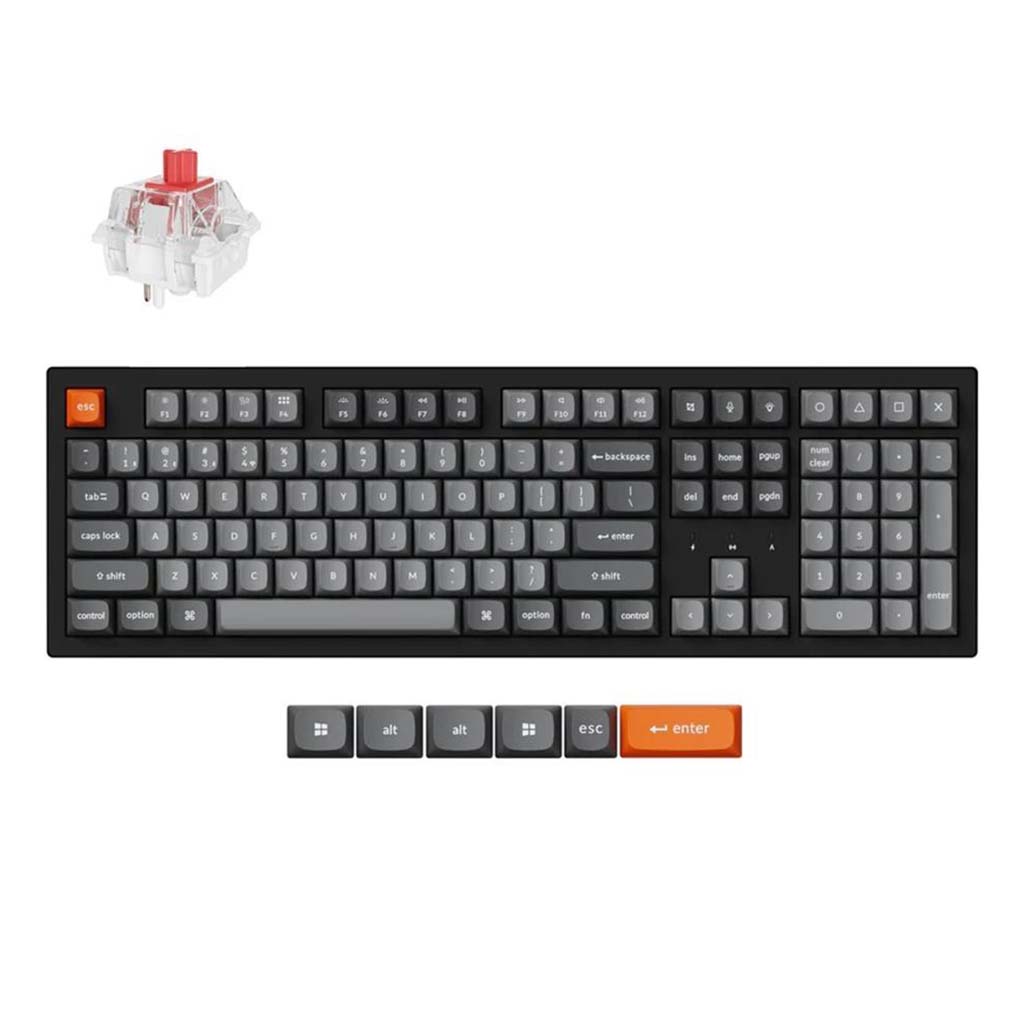 gaming mehanicka tastatura keychron k10 max full size rgb red switch