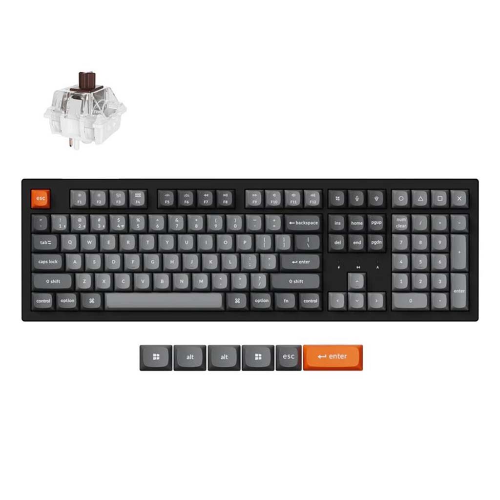 gaming mehanicka tastatura keychron k10 max full size rgb brown switch