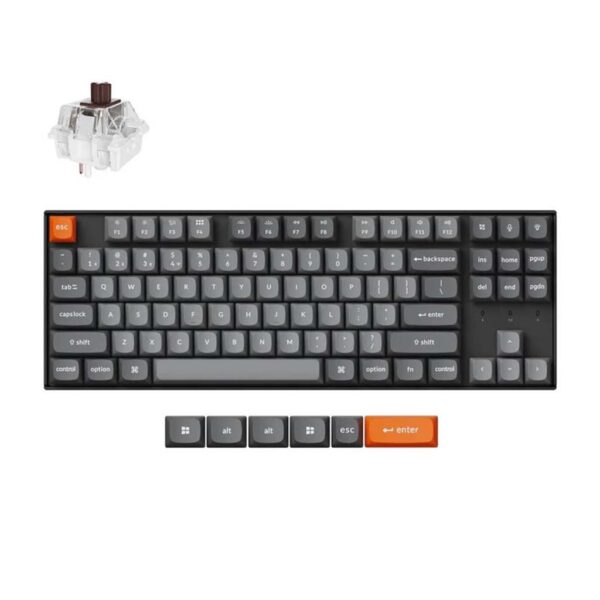 gaming mehanicka tastatura keychron k8 max rgb brown switch