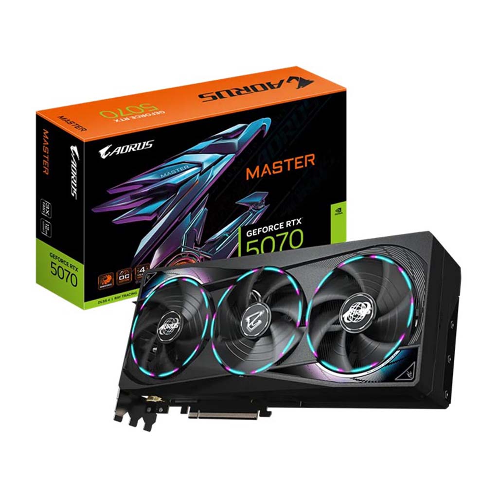 gaming graficka karta gigabyte aorus geforce rtx 5070 master 12gb crna