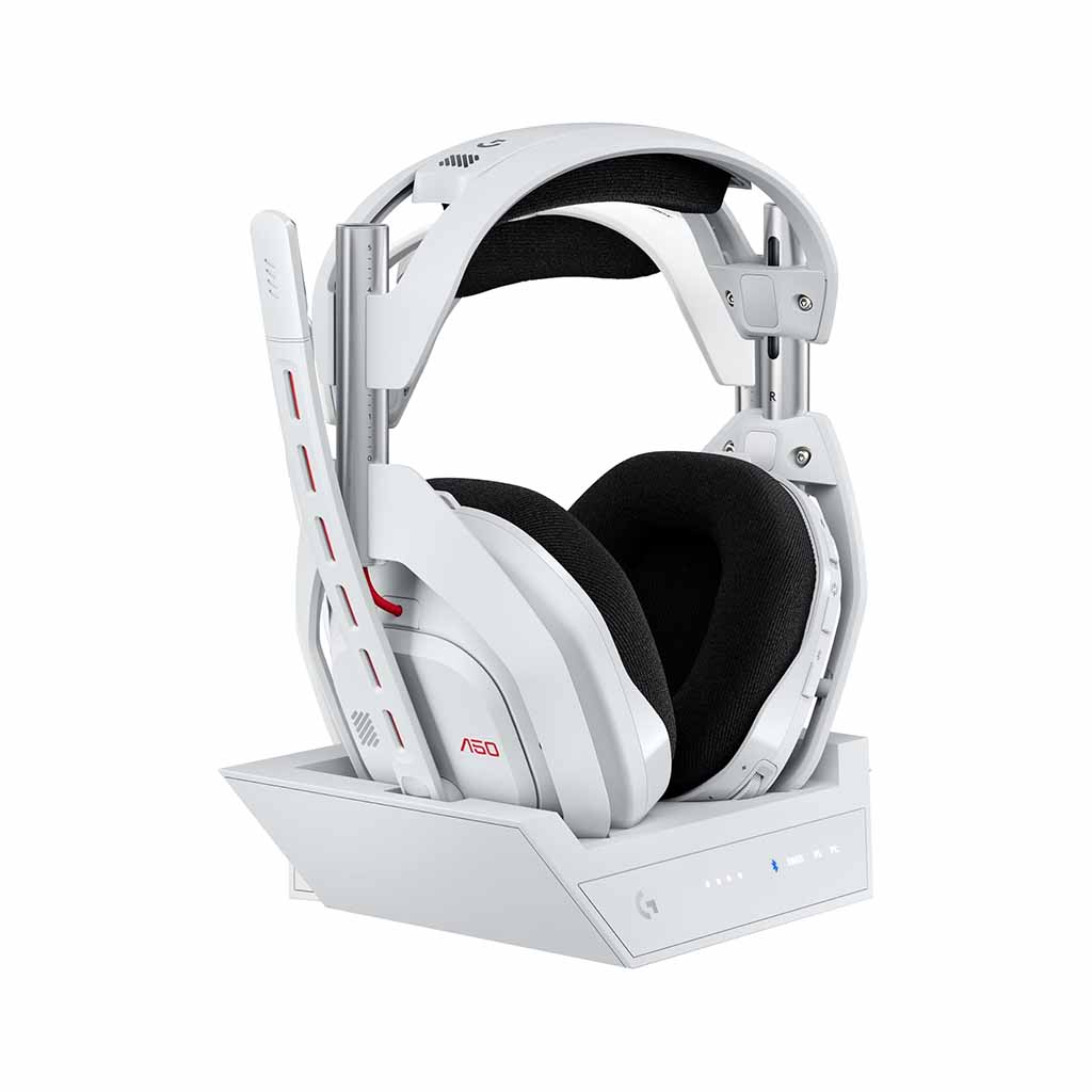 gaming slusalki logitech astro a50 beli bezicni