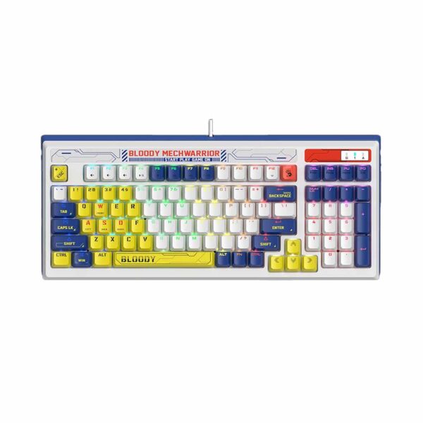 gaming mehanicka tastatura bloody b950 rgb bela