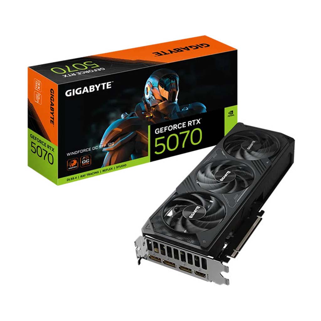gaming graficka karta gigabyte geforce rtx 5070 windforce oc crna