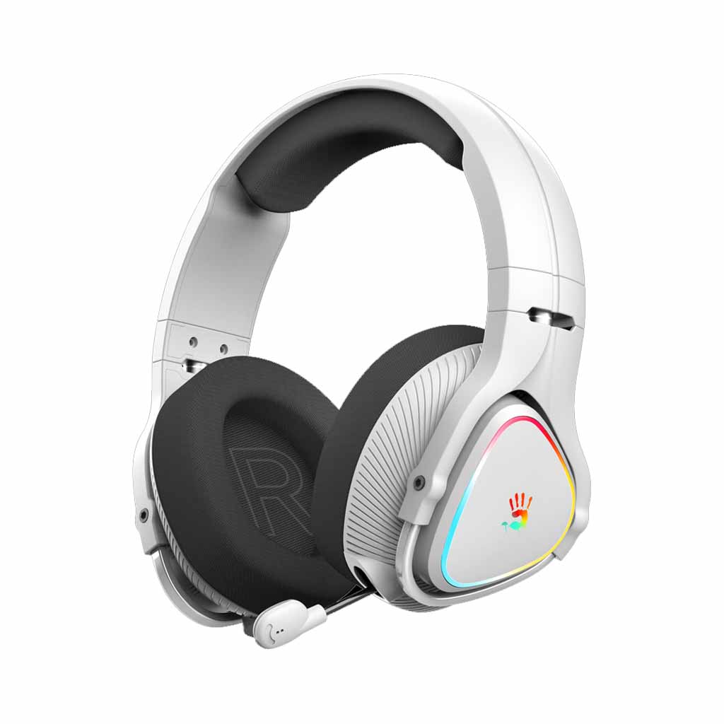 gaming slusalki bloody rgb bezicni beli