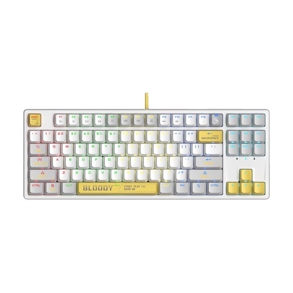gaming tastatura bloody s87 mehanicka rgb bela