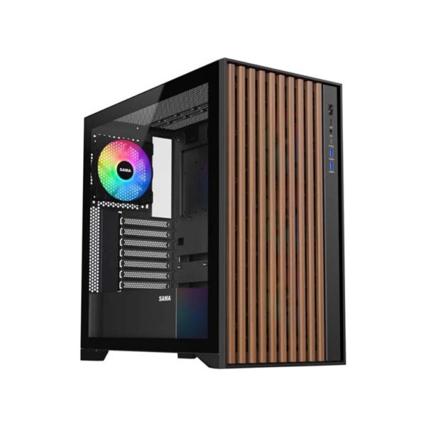 kukiste atx midi tower case sama sv-05 crno argb