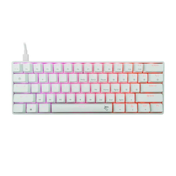 gaming mehanicka tastatura white shark shinobi 2 rgb bela red switch