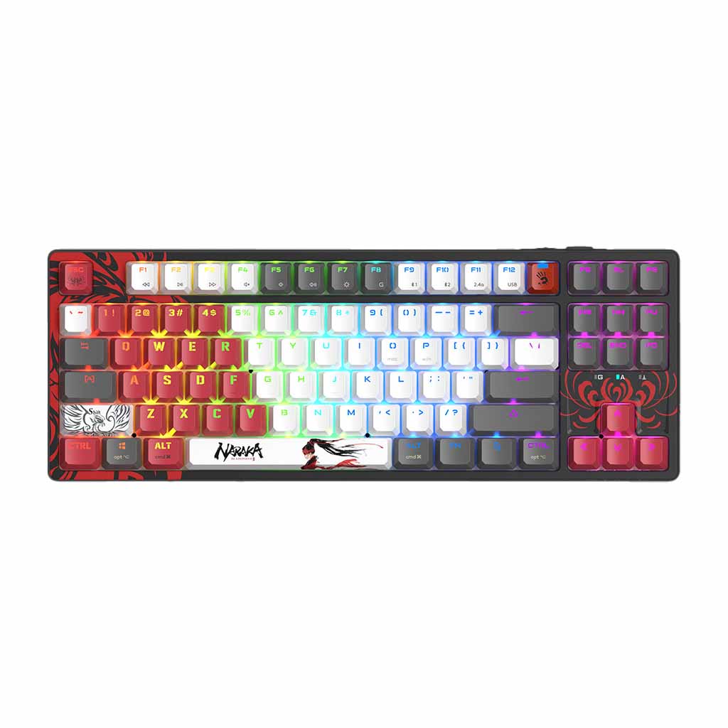gaming mehanicka tastatura bloody ws87 bezicna rgb