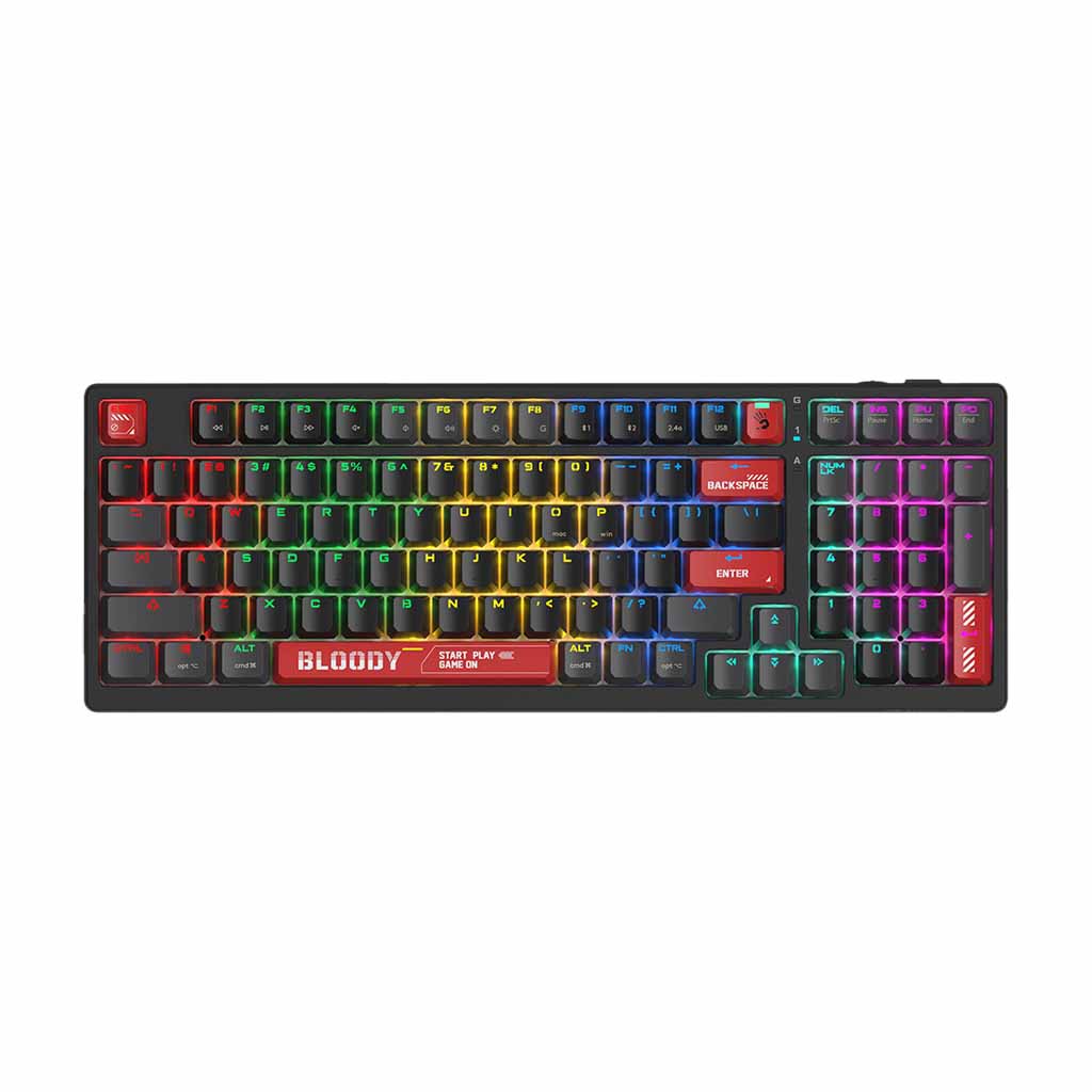 gaming mehanicka tastatura bloody ws98 bezicna red switch
