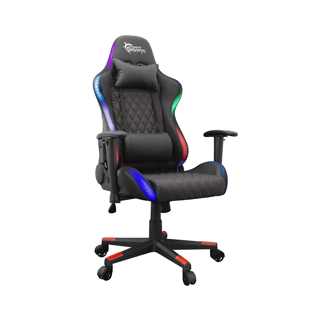 gaming stolica white shark thunderbolt rgb