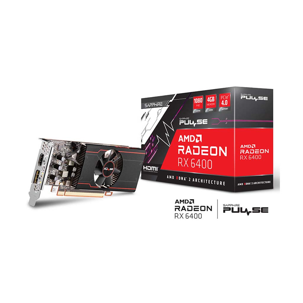 graficka karta sapphire amd pulse radeon rx 6400 4gb