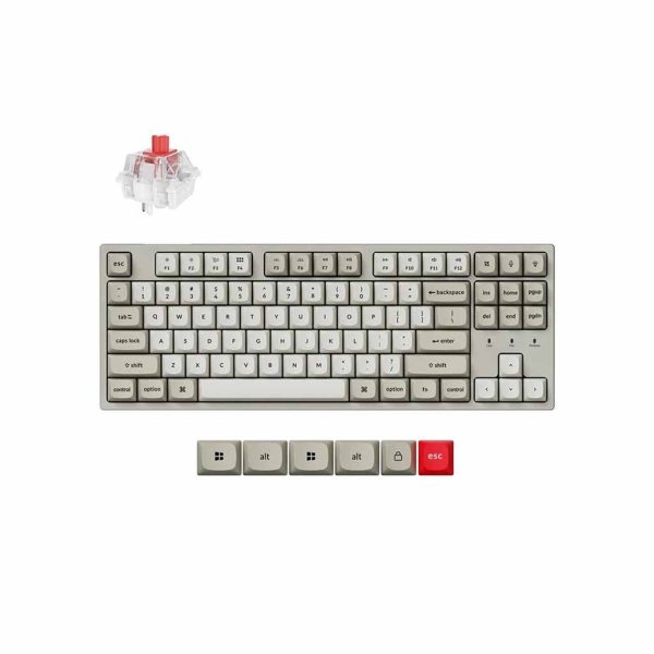 tastatura keychron c1 pro 8k red switch bela