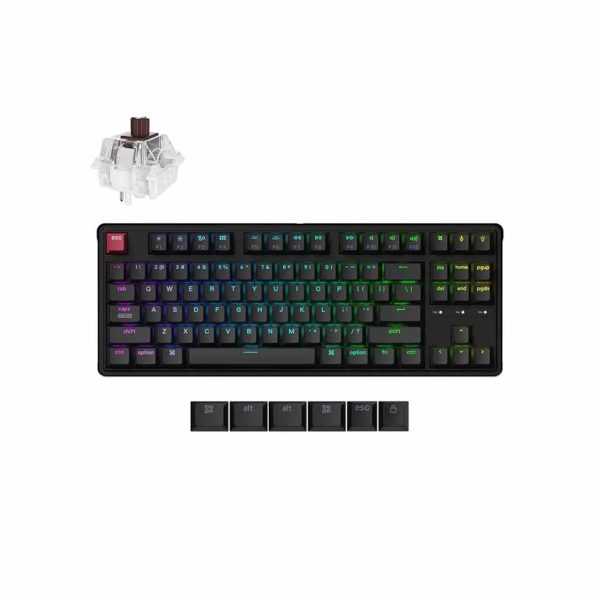 tastatura keychron c3 pro brown switch crna