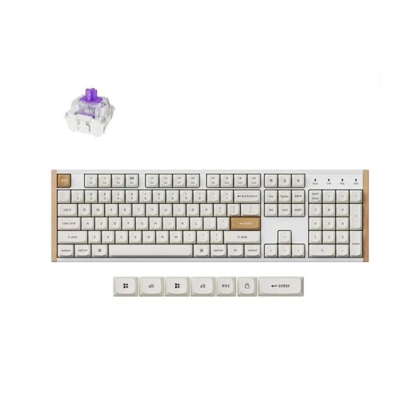 tastatura keychron k10 he full size nebula switch bela