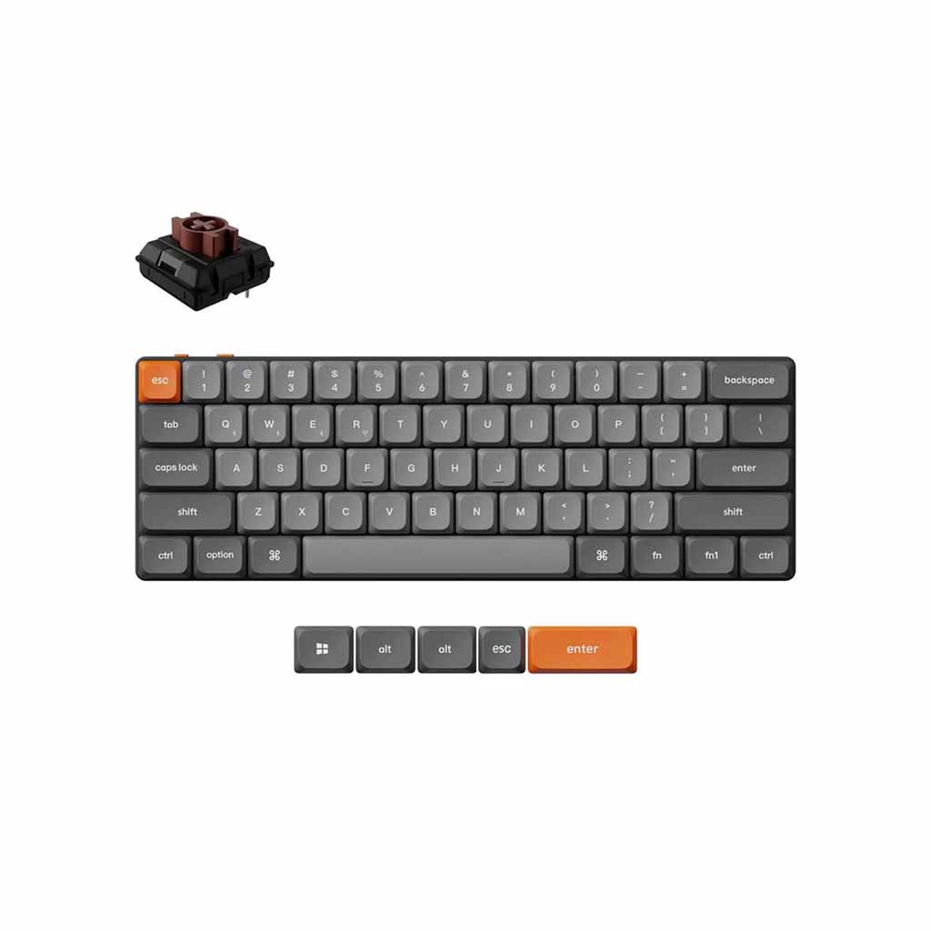 tastatura keychron k9 max qmk rgb brown switch crna