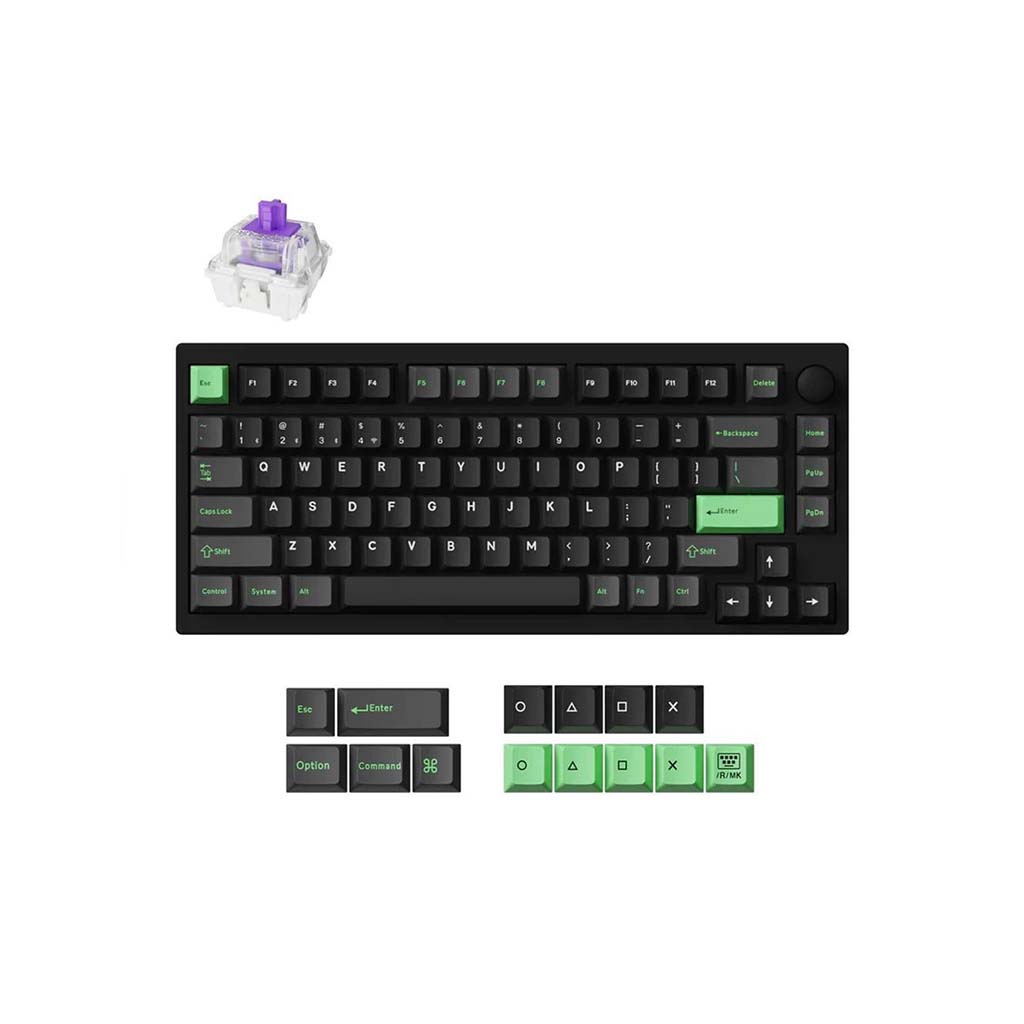 tastatura keychron lemokey p1 he 75% nebula switch crna
