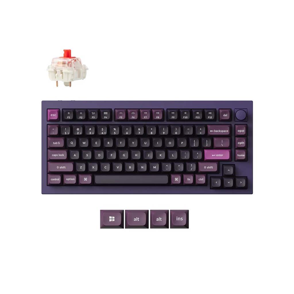 gaming tastatura keychron q1 max aluminium hs rgb led red switch