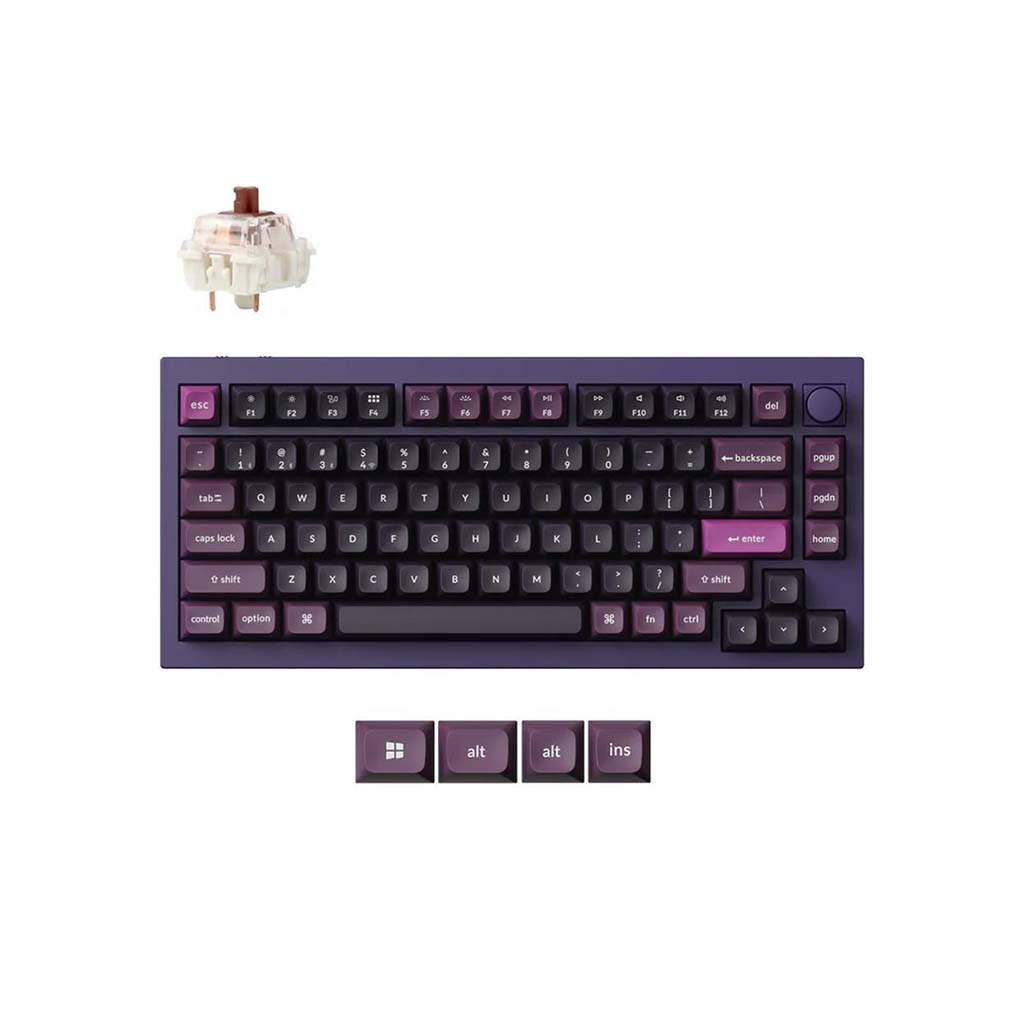 gaming tastatura keychron q1 max aluminium rgb led brown switch