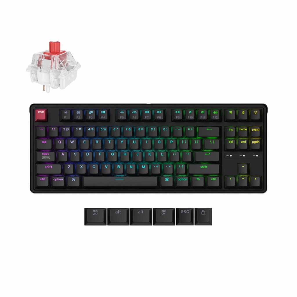 gaming tastatura keychron c3 pro 8k rgb red switch