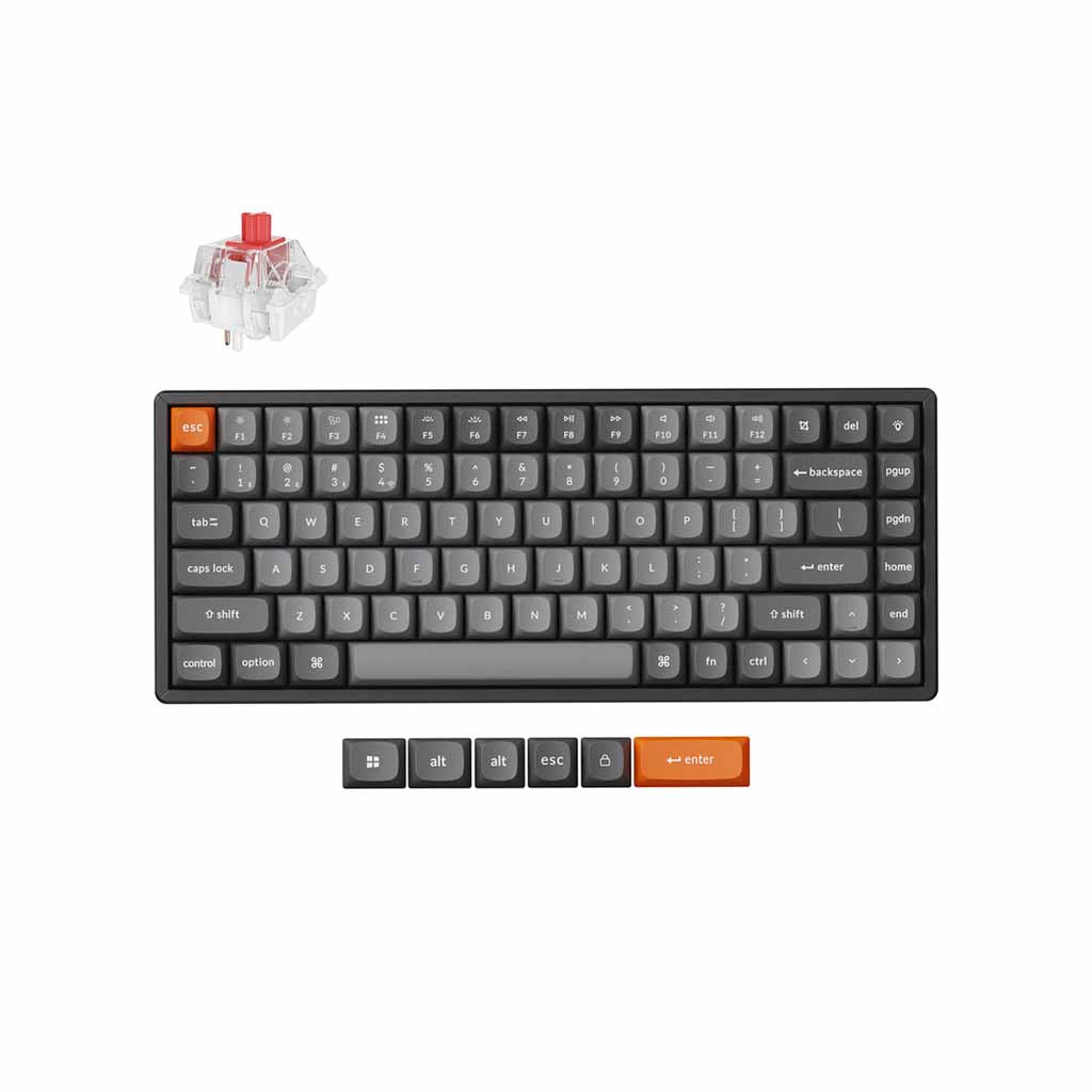 tastatura keychron k2 max 75% red switch crna