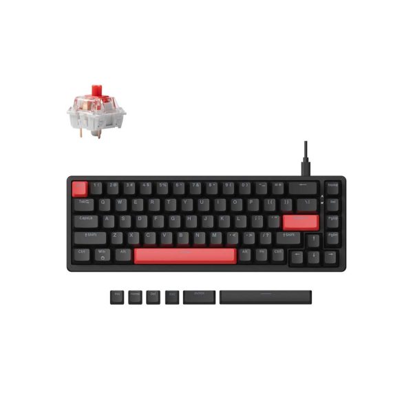 gaming tastatura keychron lemokey x6 red switch crna