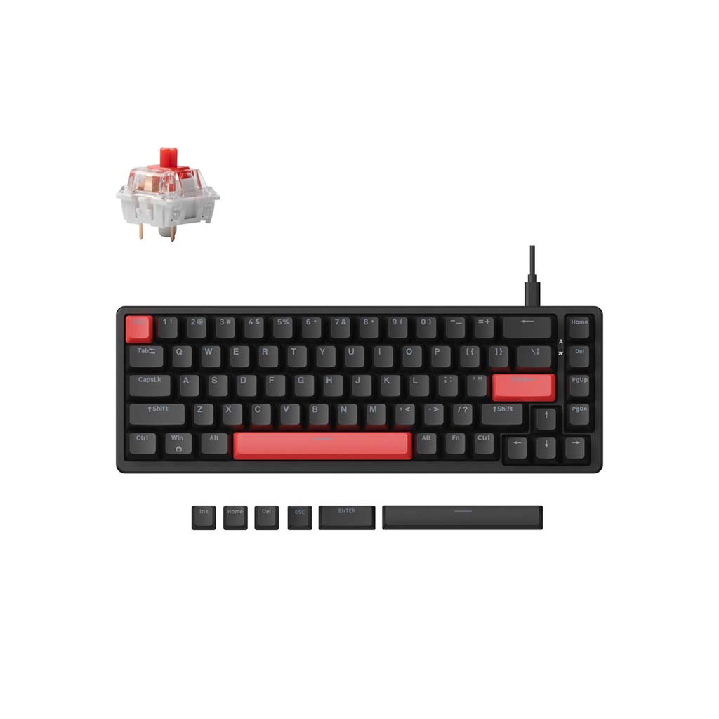 gaming tastatura keychron lemokey x6 red switch crna