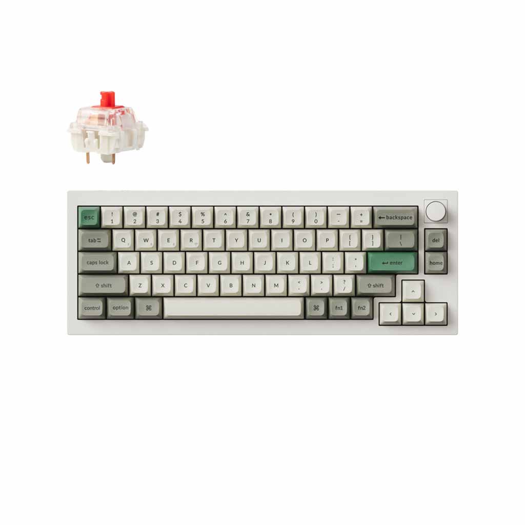 gaming tastatura keychron q2 max 65% bezicna bela