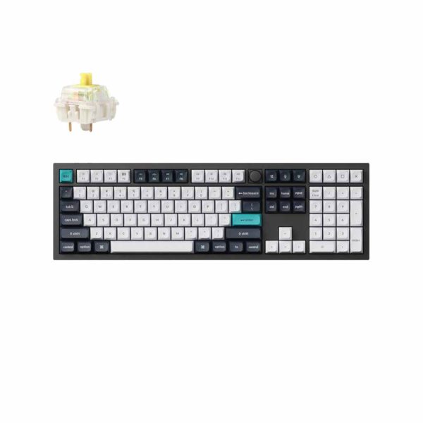 gaming keychron tastatura q6 max bezicna rgb banana switch crna