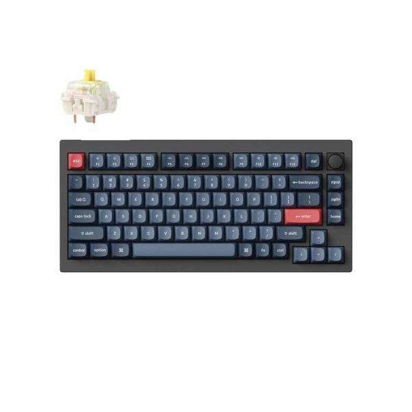 gaming tastatura keychron v1 max 75% rgb backlight banana switch
