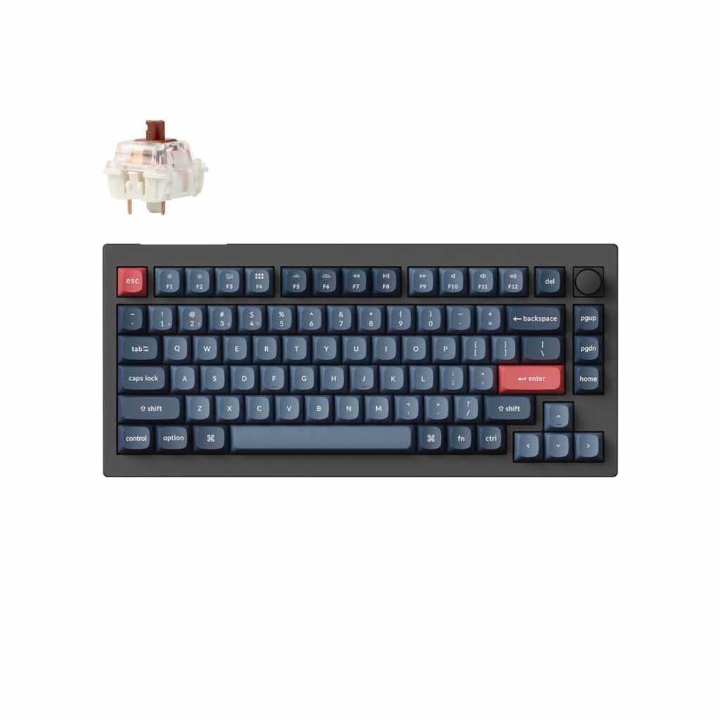 gaming tastatura keychron v1 max 75% bezicna brown switch