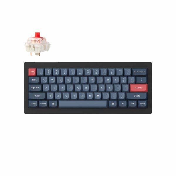 gaming tastatura keychron v4 max 60% red switch crna rgb