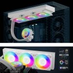 Coolers CPU AIO ARCTIC Liquid Freezeer III PRO 420 White, 3x140mm P14 PRO PWM PST A-RGB fans (2500RPM), ACFRE00189A - Image 2
