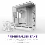 Case NZXT ATX Mid-Tower H9 FLOW (2025) w/2xWINDOWS + Top MESH, 3x F140Q (CV) fans,F120Q (CV) fan, USB-C 3.2, 2xUSB-A 3.2, White CM-H92FW-01 - Image 2