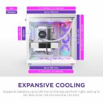 Case NZXT ATX Mid-Tower H9 FLOW RGB (2025) w/2xWINDOWS + Top MESH, F420 RGB Core single-frame fan,F120Q (CV) fan, USB-C 3.2, 2xUSB-A 3.2, White CM-H92FW-R1 - Image 3